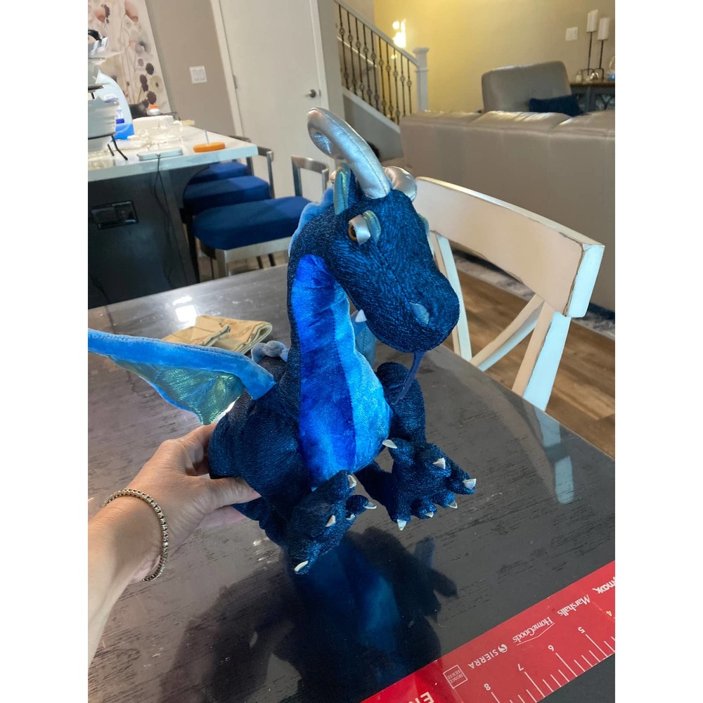 Manhattan Toy 2006 Plush Royal Blue Mystical Medieval Dragon Stuffed Animal Toy